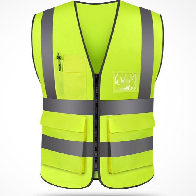 Multi-pocket reflective vests, reflective vests, reflective vests, chauffeur services, construction work, sanitation duty, traffic, cycling safety suits