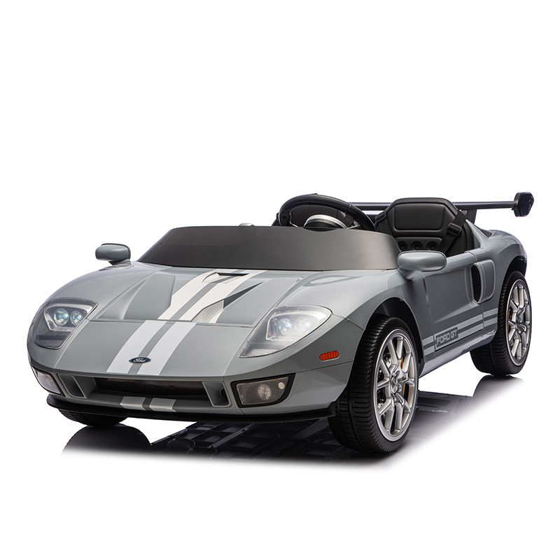 新款福特GT儿童电动车宝宝车遥控车可坐男女孩充电儿童车玩具汽车白底实物图