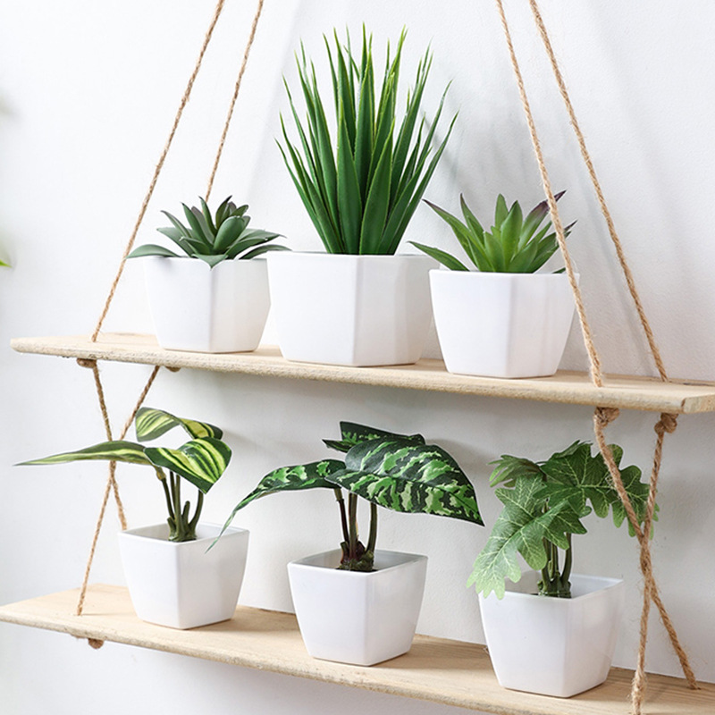 Artificial flower small potted plants, green plants, artificial flower ornaments, living room, office, desktop, succulents, roses, artificial potted plants, high-end feel Application Scenario