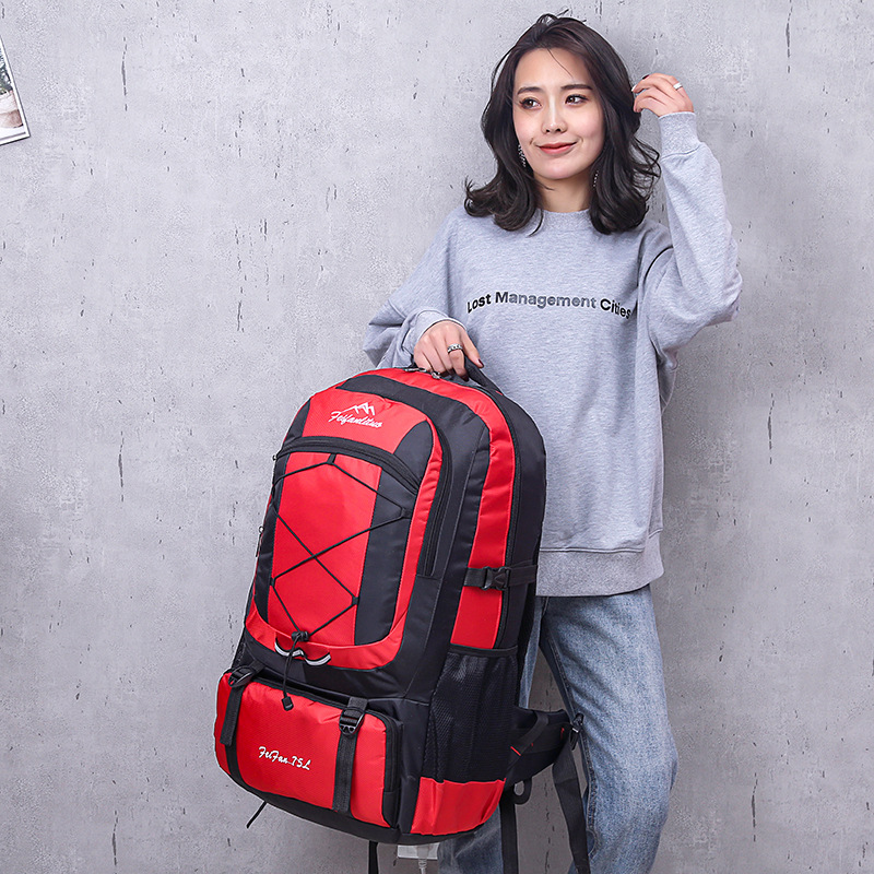 Yitu Cross-border Supply Outdoor Sports Backpack, men's multi-functional Hiking bag, waterproof, large capacity, logo details Picture