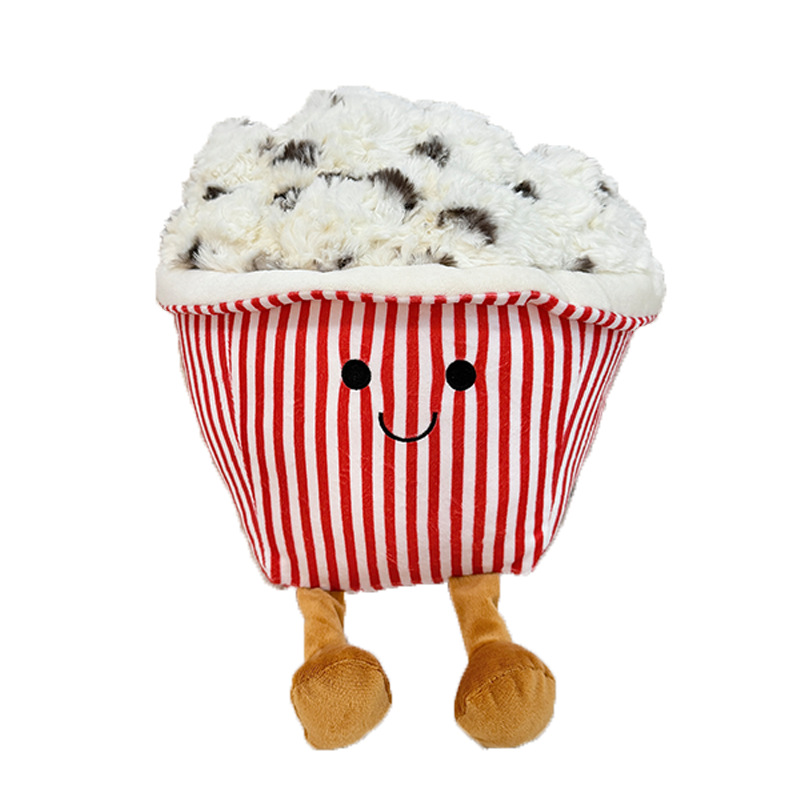 可爱吐司面包公仔毛绒玩具可颂牛角包汉堡包玩偶儿童礼物抓机娃娃白底实物图