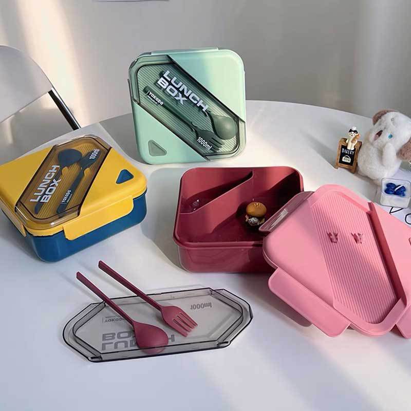 Bento box, microwave oven heating, compartments, lunch box, food-grade Japanese light meal box for office workers, daily household goods details Picture
