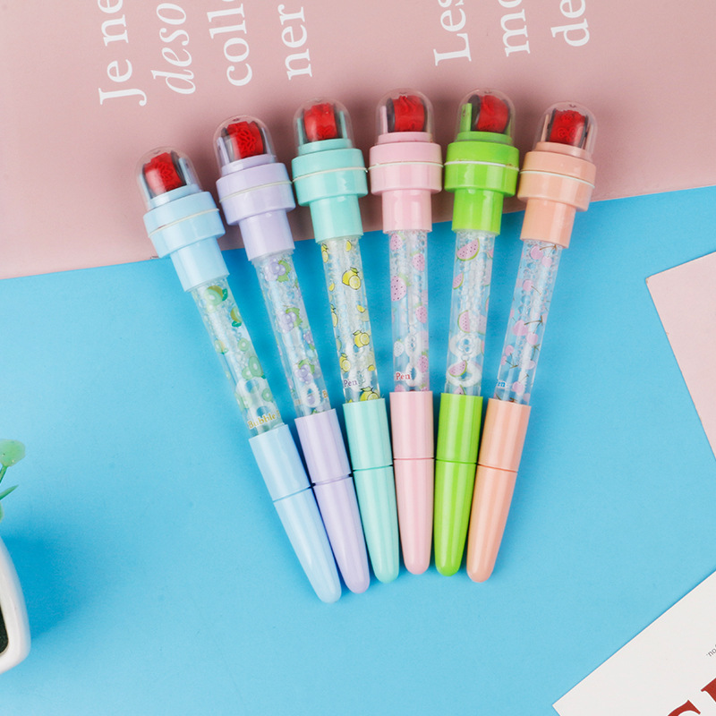 Bubble pen, multi-functional magic pen, gel pen, cartoon cute light roller stamp pen, factory direct sales details Picture