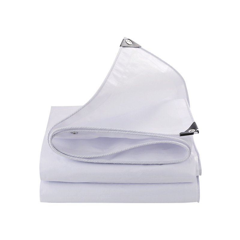 Cross-border waterproof fabric, rainproof and sun-proof tarpaulin, outdoor thickened rainproof fabric, sunshade and dust-proof fabric, plastic pe white tarpaulin Item Picture