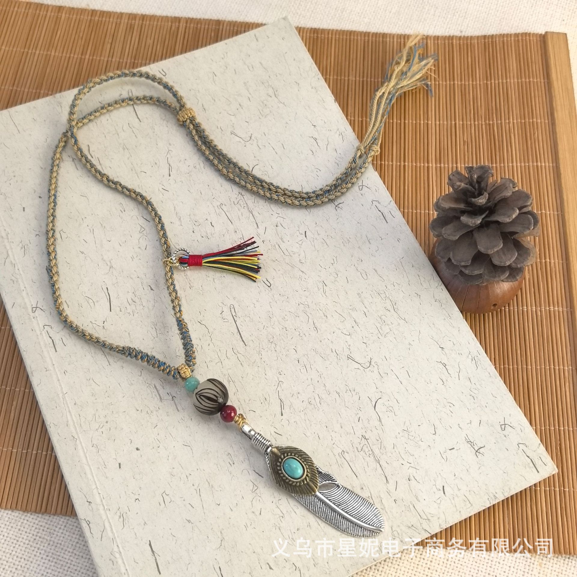 汉服挂坠/竹制品/手饰产品图