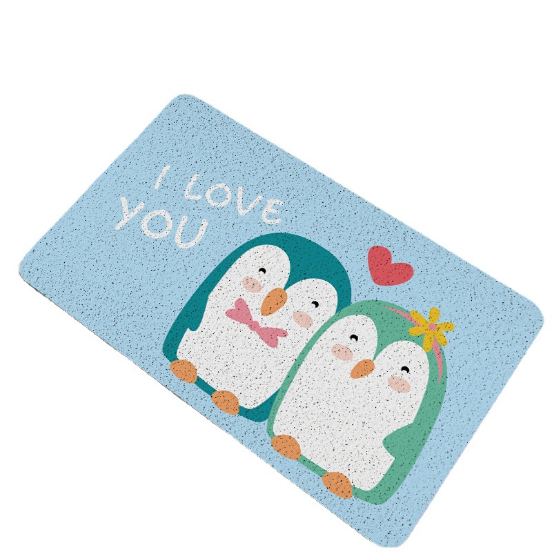 New cartoon and fresh entry-level pet PVC door mat, bathroom children's silk circle foot mat, anti-slip floor mat for entering the door Item Picture
