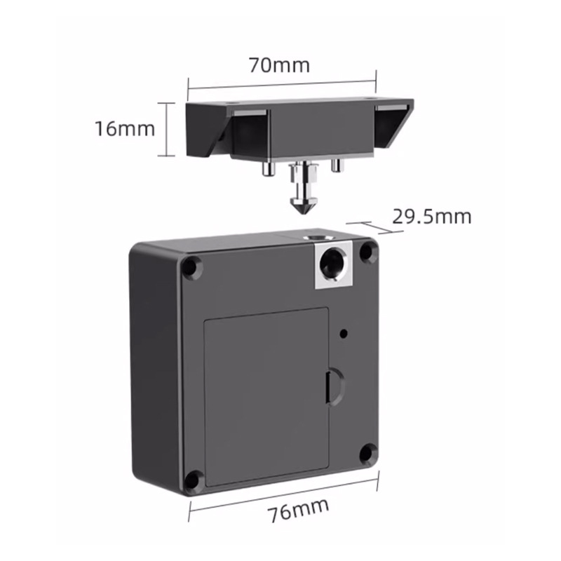Home smart electronic lock, no-drilling, invisible drawer lock, cabinet door sensor lock, storage cabinet, wardrobe and shoe cabinet lock manufacturer Item Picture