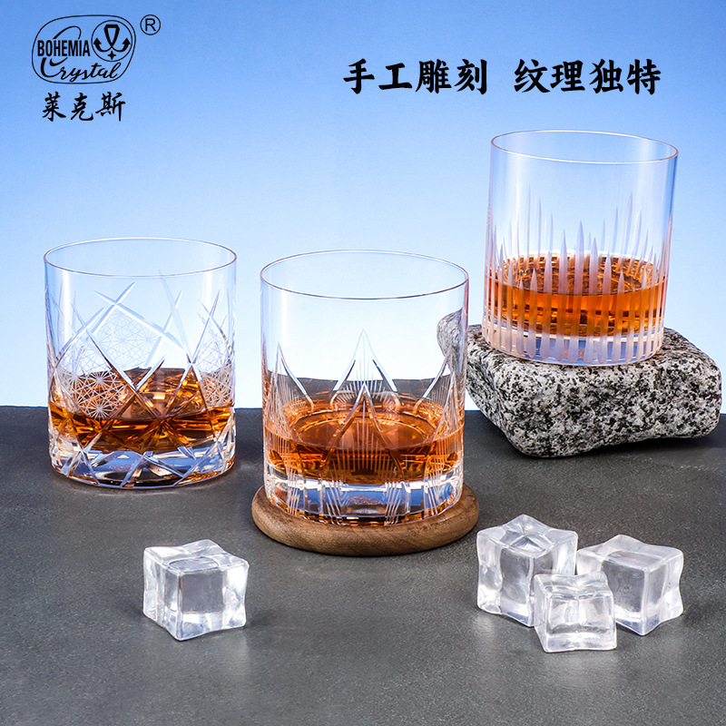 Czech imported high-end whisky wine glass gift box, high-end gift, Edo Kiriko foreign wine glass, crystal glass for gifting details Picture