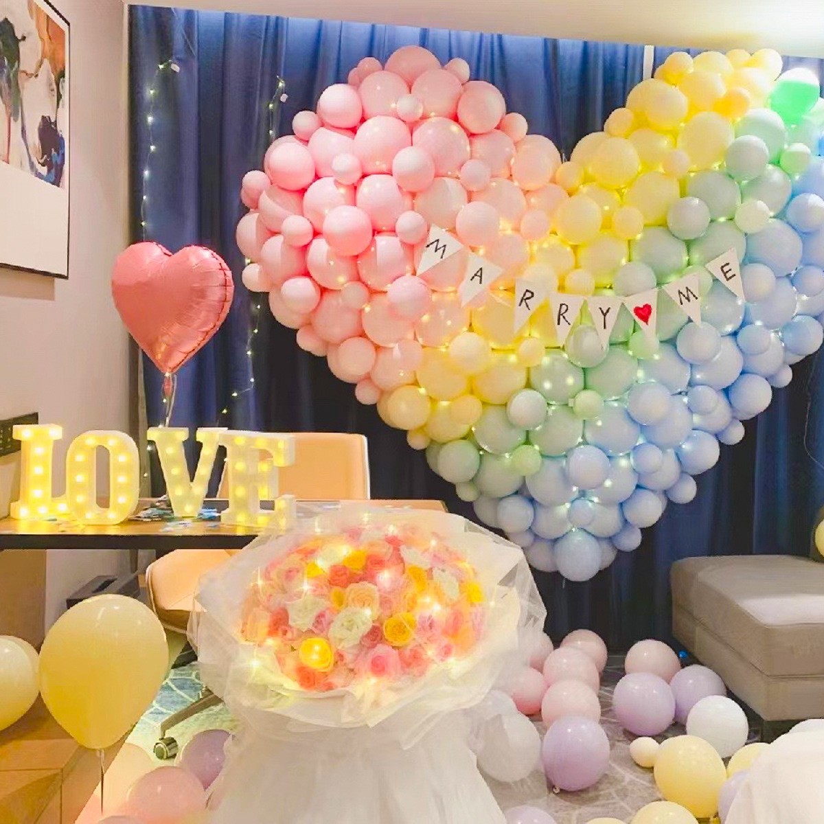 马卡龙气球5寸10寸12寸18寸乳胶生日气球布置生日用品多巴胺气球产品图