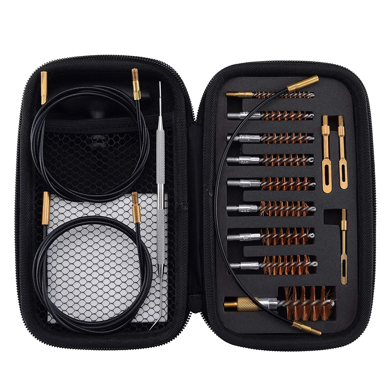 Jujian Amazon's best-selling gun brush pipe unblocking and cleaning phosphor bronze brush set, steel wire rope gun barrel brush cleaning set full figure