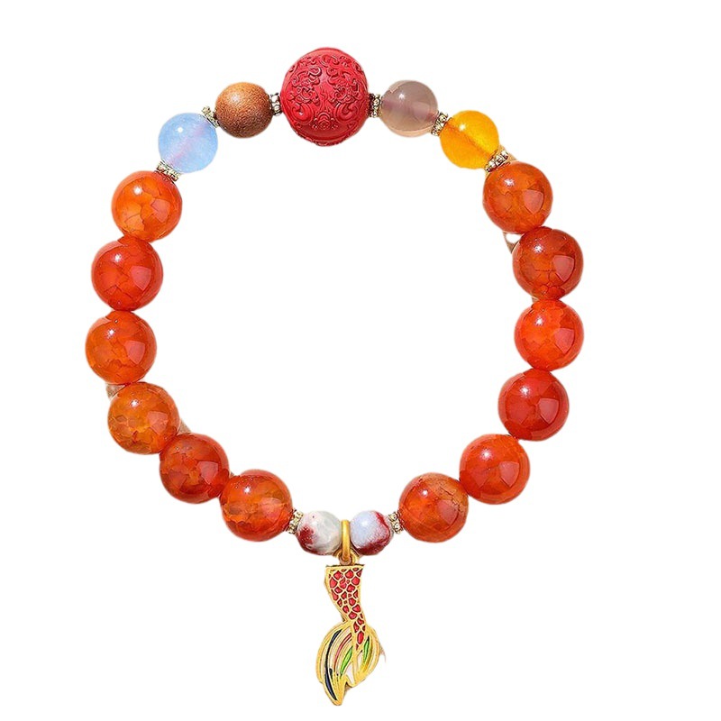 Wholesale of Nine Purple Fire Dragon Scale Bead Bracelet, the same style as Rooster Crowing Gift box packaging, the zodiac sign bracelet for the Year of the Dragon Item Picture