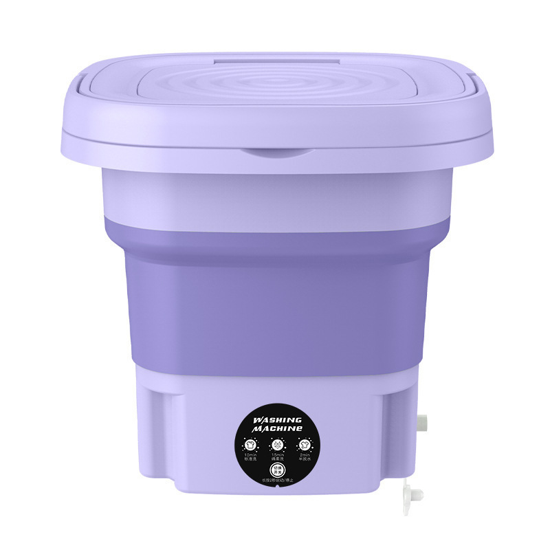 Cross-border folding mini automatic convenient washing machine, Blue Light special washing and washing integrated baby underwear and socks for student dormitories Item Picture