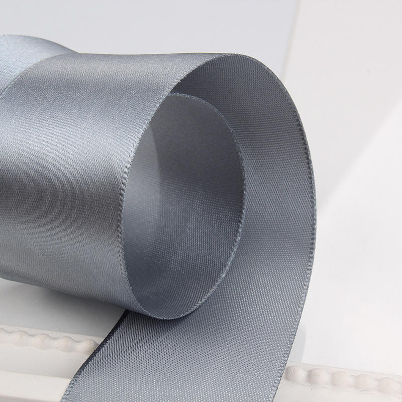 Dingxin Ribbons Wholesale: 4cm rolled edge polyester colored satin ribbons, DIY accessories, flowers, gifts, cake packaging ribbons Specification image