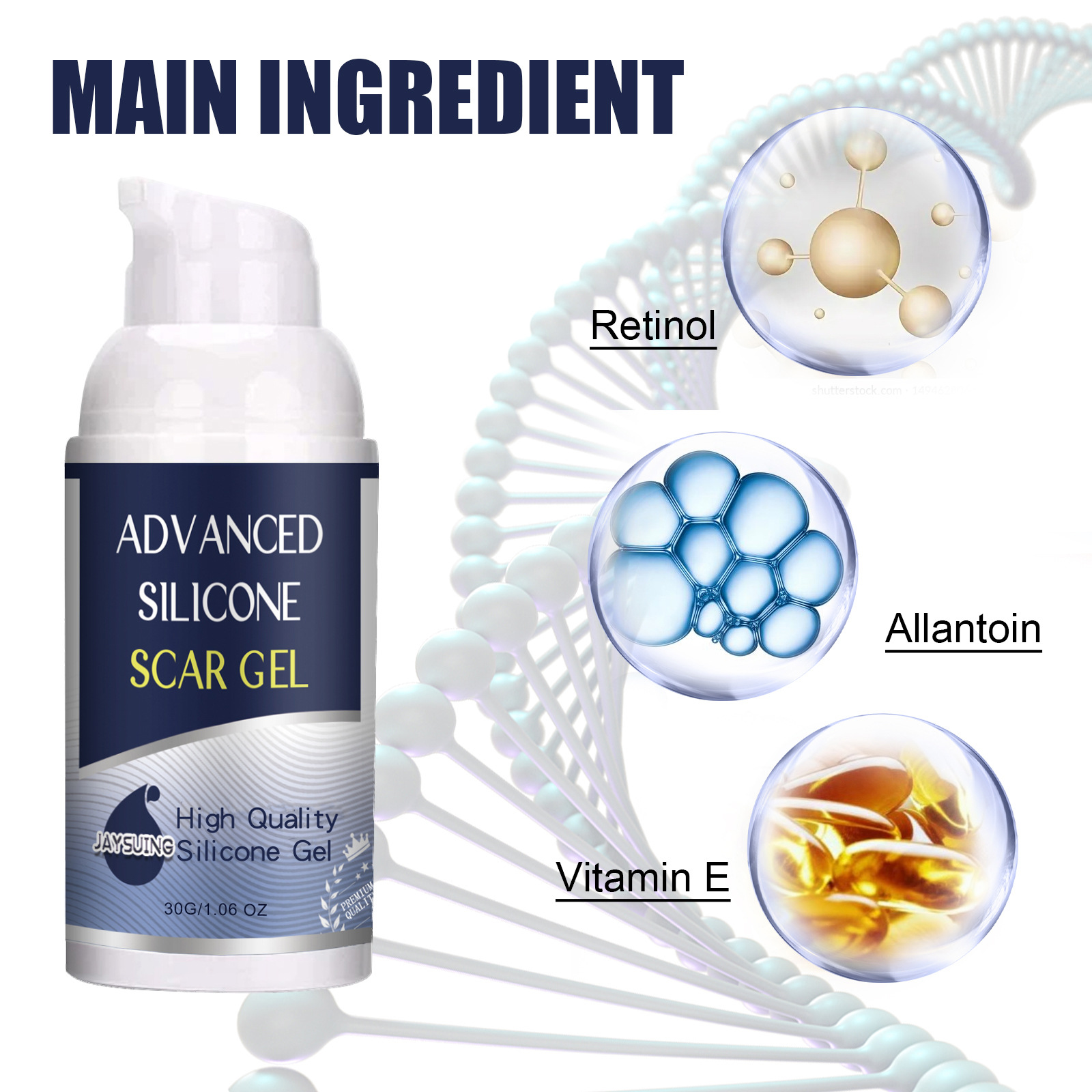 Jaysuing 皮肤护理凝胶 视黄醇维生素精华滋养身体肌肤护理凝胶细节图