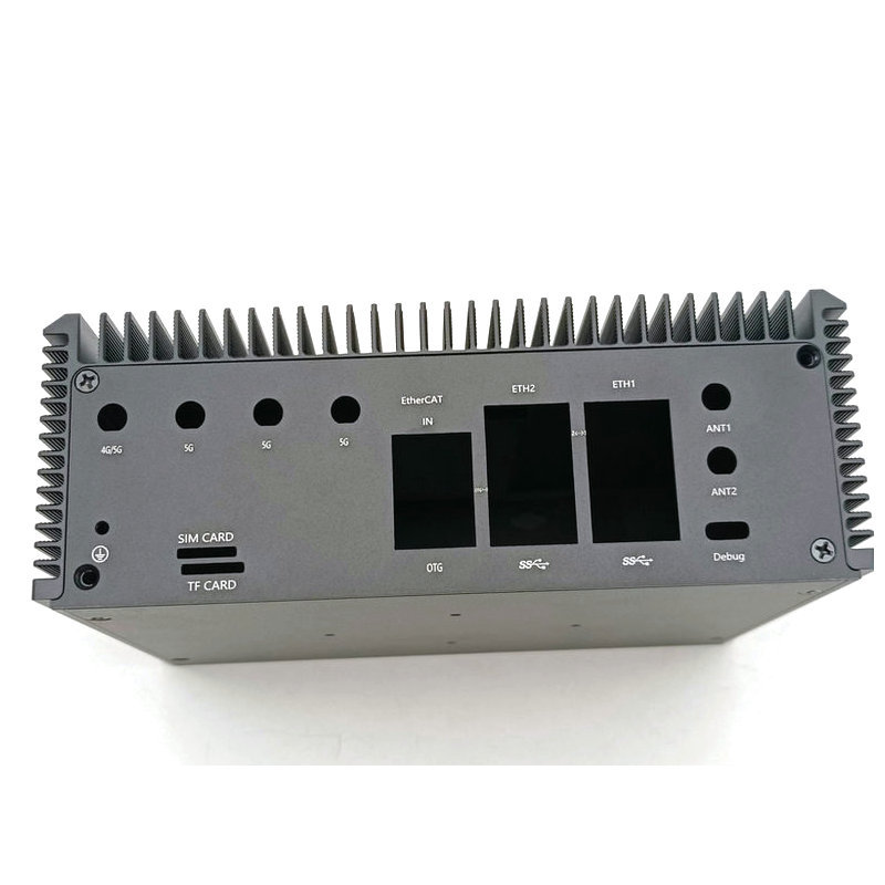 Fanless computer host aluminum shell, 4G/5G network communication equipment terminal aluminum profile shell CNC machining and hole opening Item Picture