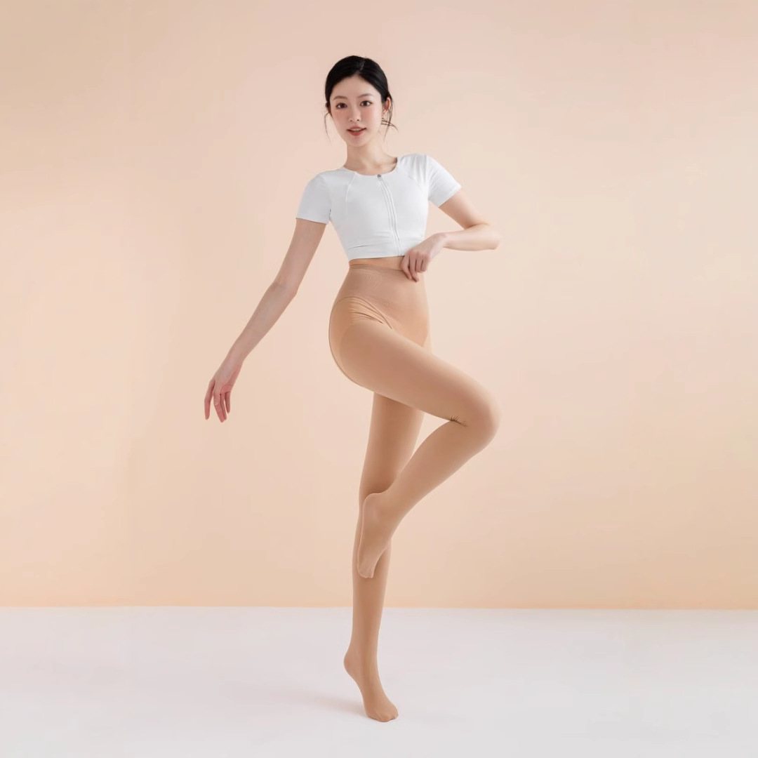 三角裆隐形肌底袜100克薄绒高腰收腹芭比版水光袜超透光腿打底袜