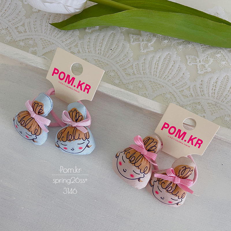 Primavera nuevo estilo pañuelo para niños peluquería muñeca de dibujos animados alta estiramiento cola de caballo cuerda de cabeza bebé par de ropa accesorios para el pelo mujer Specification image