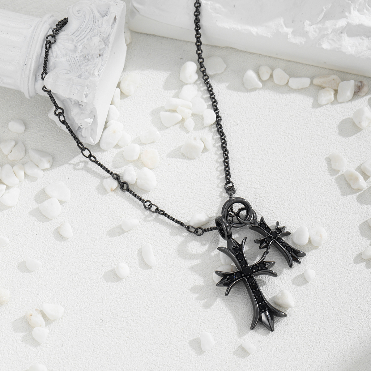 2024年柏伶创意时尚原创网红款项链 十字架大牌大气外贸款项饰产品图