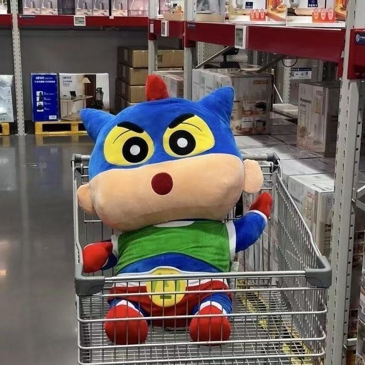 新款山姆超大蜡笔小新动感超人毛绒玩偶公仔儿童礼物生日礼物批发细节图