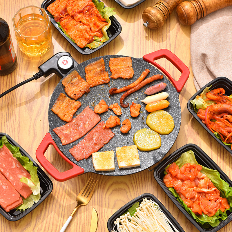 Iwatani barbecue plate 316 electric grill, sausage grilling machine, outdoor fish grilling plate, tea roasting by the fire, teppanyaki grilling plate Application Scenario