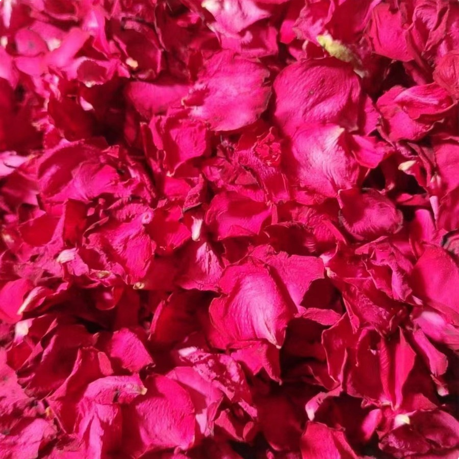 【玫瑰花瓣】云南玫瑰干花瓣SPA沐浴泡澡玫瑰花瓣泡脚足浴真花瓣白底实物图