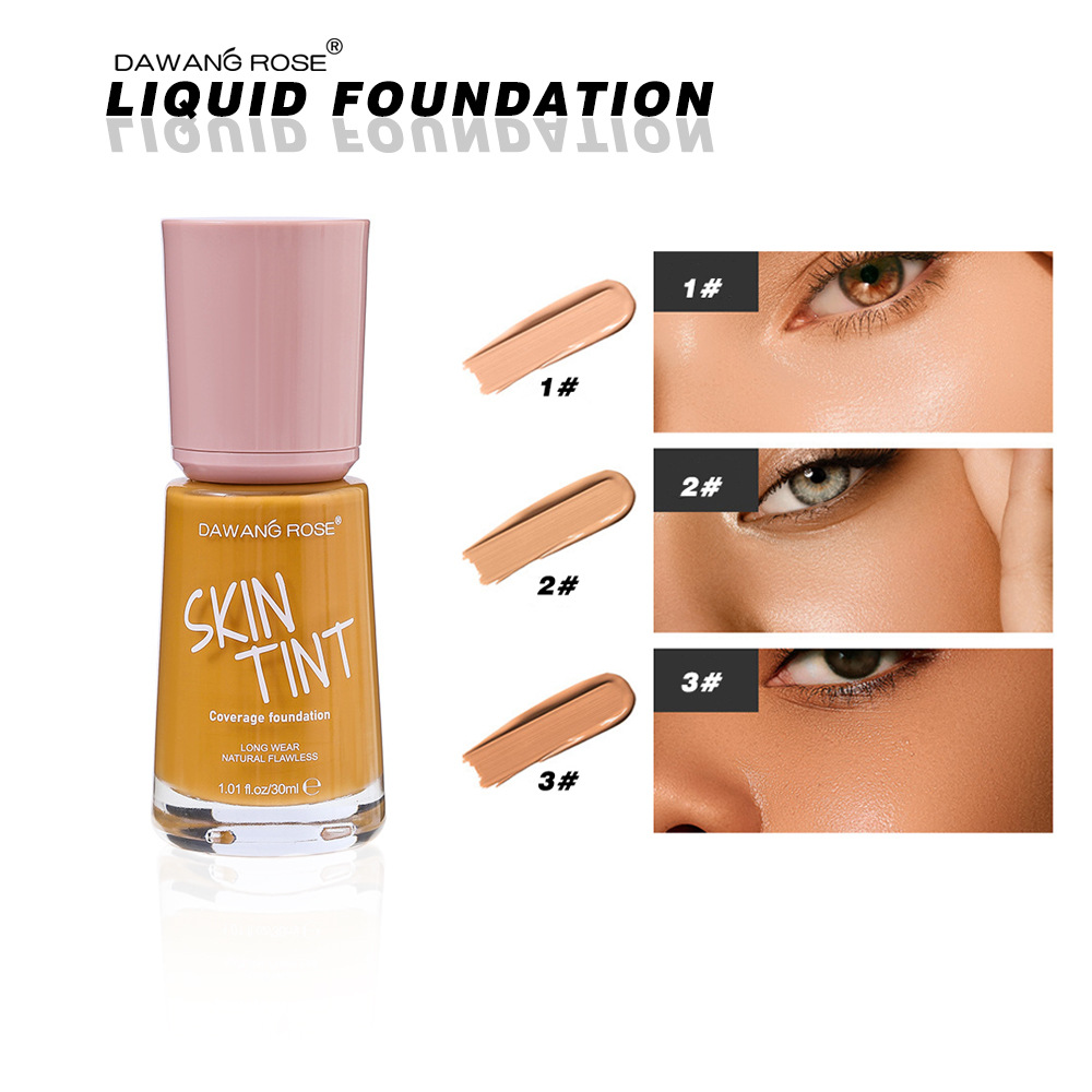 Cross-border dark foundation is long-lasting, does not smudge, conceals blemishes, does not stick to dry skin, moisturizes, and controls oil in beauty cosmetics details Picture