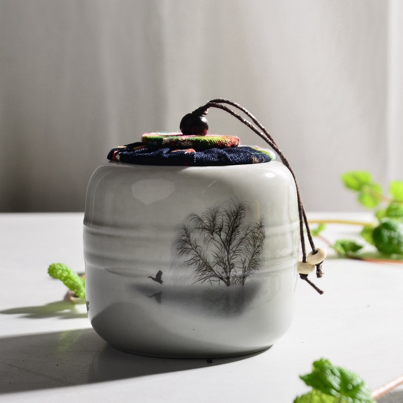 Ceramic sugar jar, storage jar, decorative jar, perfume box, ceramic bread box, Pet jar, PET storage, multi-functional kitchenware Specification image