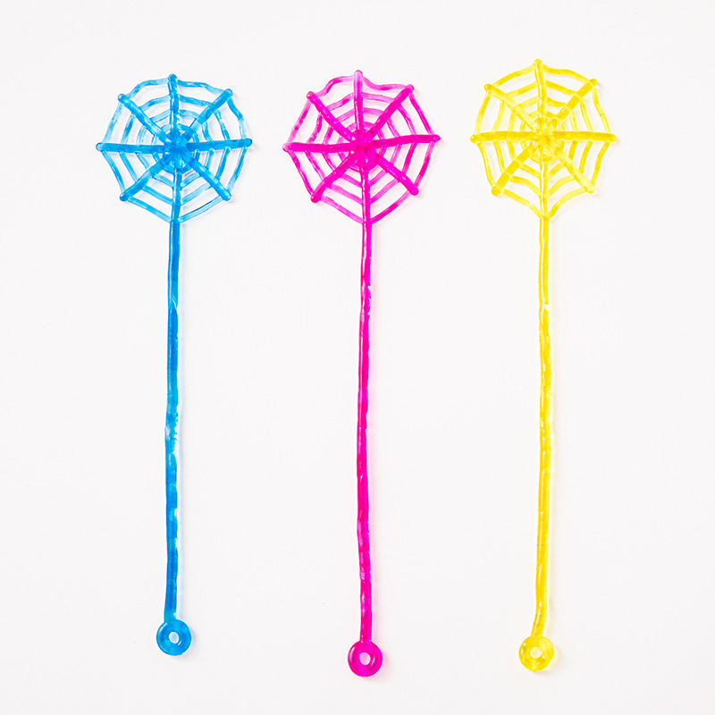 Sticky spider web children's soft rubber, stress-relieving and nostalgic sticky spider web hand, night market street toy manufacturer wholesale Application Scenario