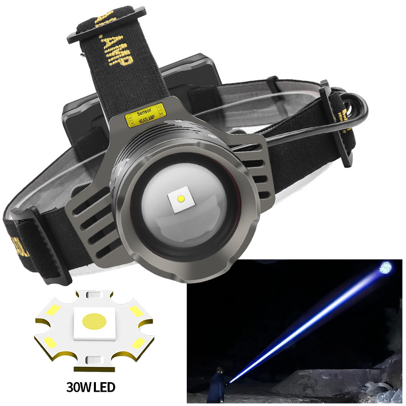 Crossover nuevo XHP360 multi fuente de luz 2*XHP50 sensor de luz frontal 30W luz frontal láser blanco 1 sección 26650 luz frontal Specification image