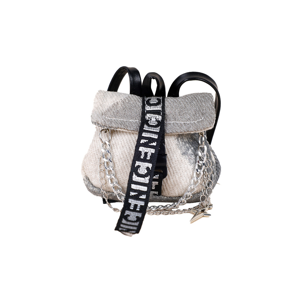 New color-blocking backpacks, kids' clothes, accessories, labradish, cool schoolbags, dolls, backpacks, creative outfit combinations and accessories Item Picture