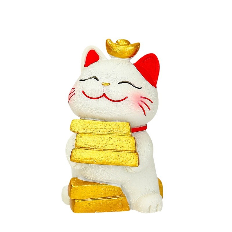 Lying win Money Cat trinket, cute cat office desk decoration, workstation stress-relieving gift, home decoration Item Picture