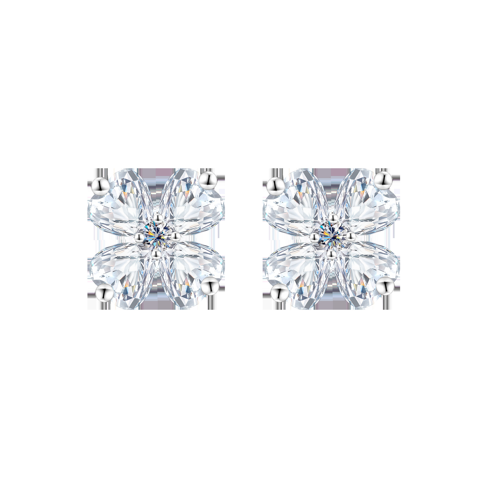 Zhuoheng Select 2026 New Four-leaf Clover Stud Earrings for Women, 925 sterling silver, Niche, high-end design, trendy Luck Clover earrings Application Scenario