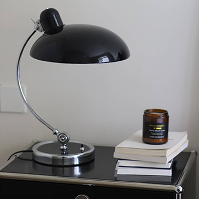 Danish Bauhaus table lamp, vintage bedroom study desk for reading, Nordic retro, internet-famous light luxury ins bedside lamp details Picture