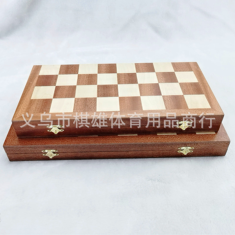 Wooden 64-square and 100-square international Draughts, beech jumping pieces, redwood chessboard, 2 extra spare pieces, beech pieces Item Picture