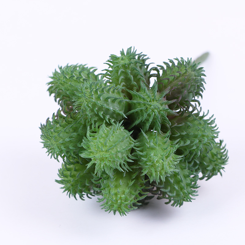 仿真植物绿色多刺多肉花卉防真插花微景观手工苔藓针织花批发