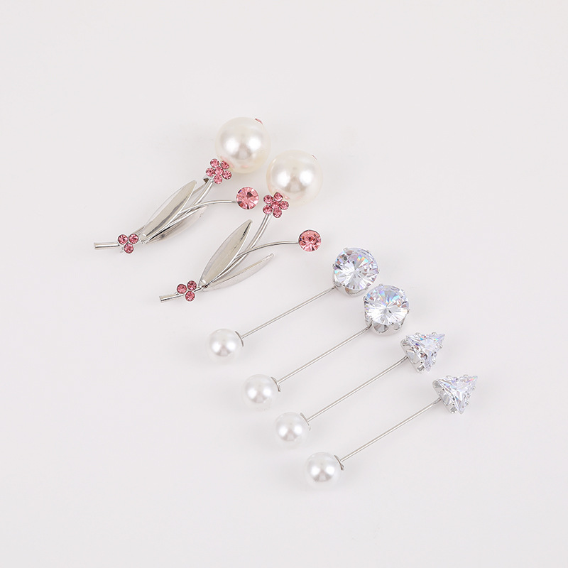 外贸款创意珍珠女式防走光扣衣服别针时尚服装装饰配件多款可选