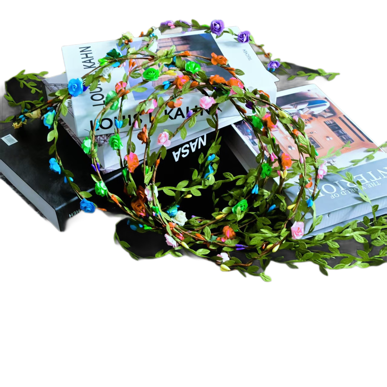 Willow leaf wreath headband, beach travel hair accessory, simulated rose, bride, forest girl, wreath wholesale Item Picture