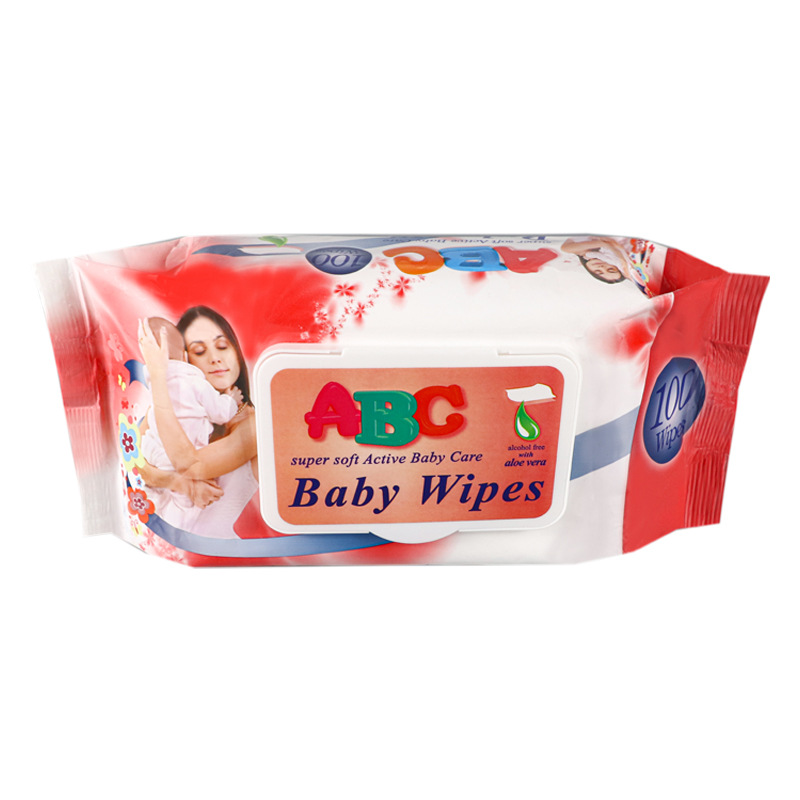 外贸出口湿巾纸婴儿手口专用湿纸巾儿童宝宝手口屁新生儿幼儿湿巾白底实物图