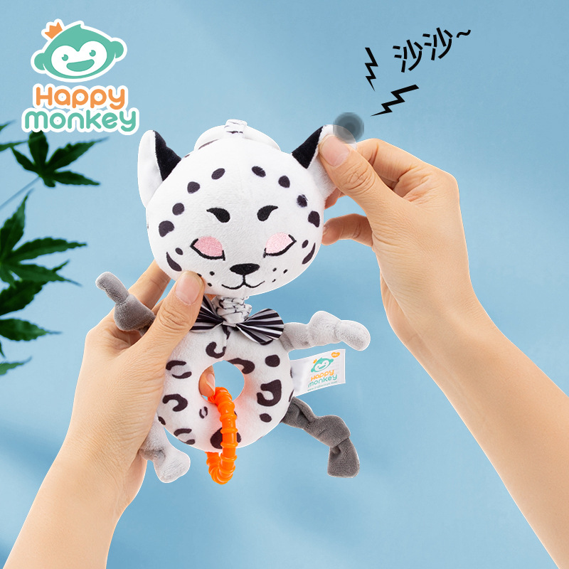Happy monkey Black and White Music Bell for Newborns, Baby Tracking music box, Soothing and soothing baby bed bell details Picture