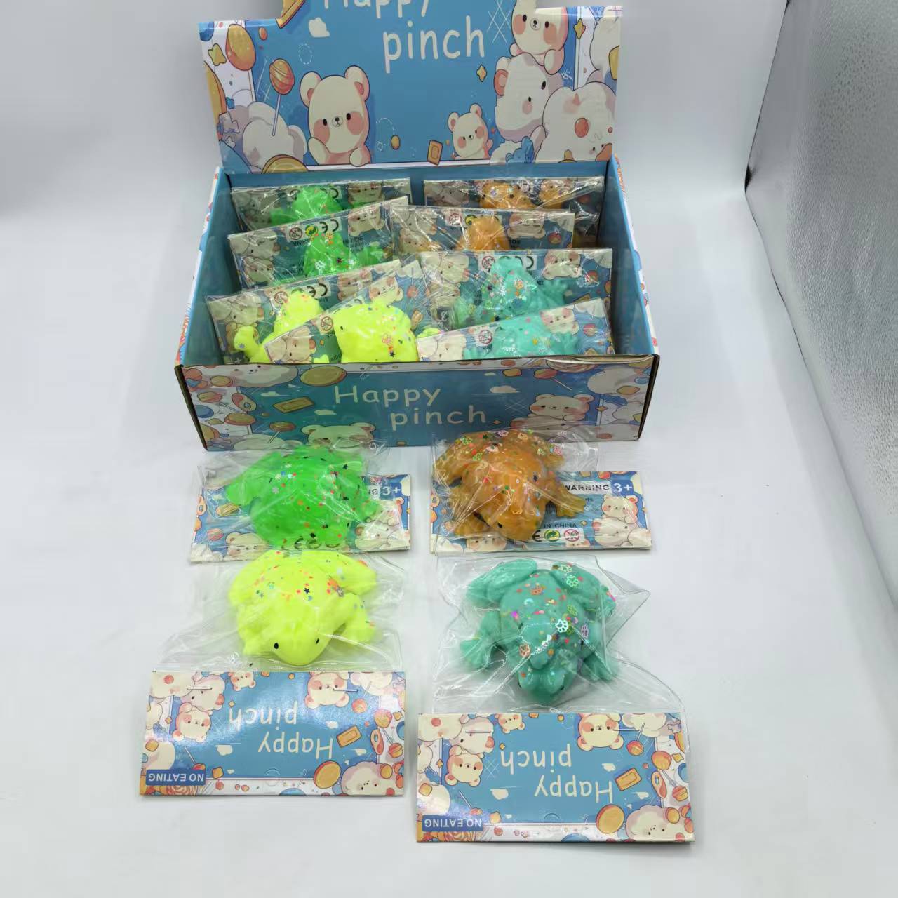 New type of card head simulation mother and child frog Pinching fun stress-relieving toy factory direct sales