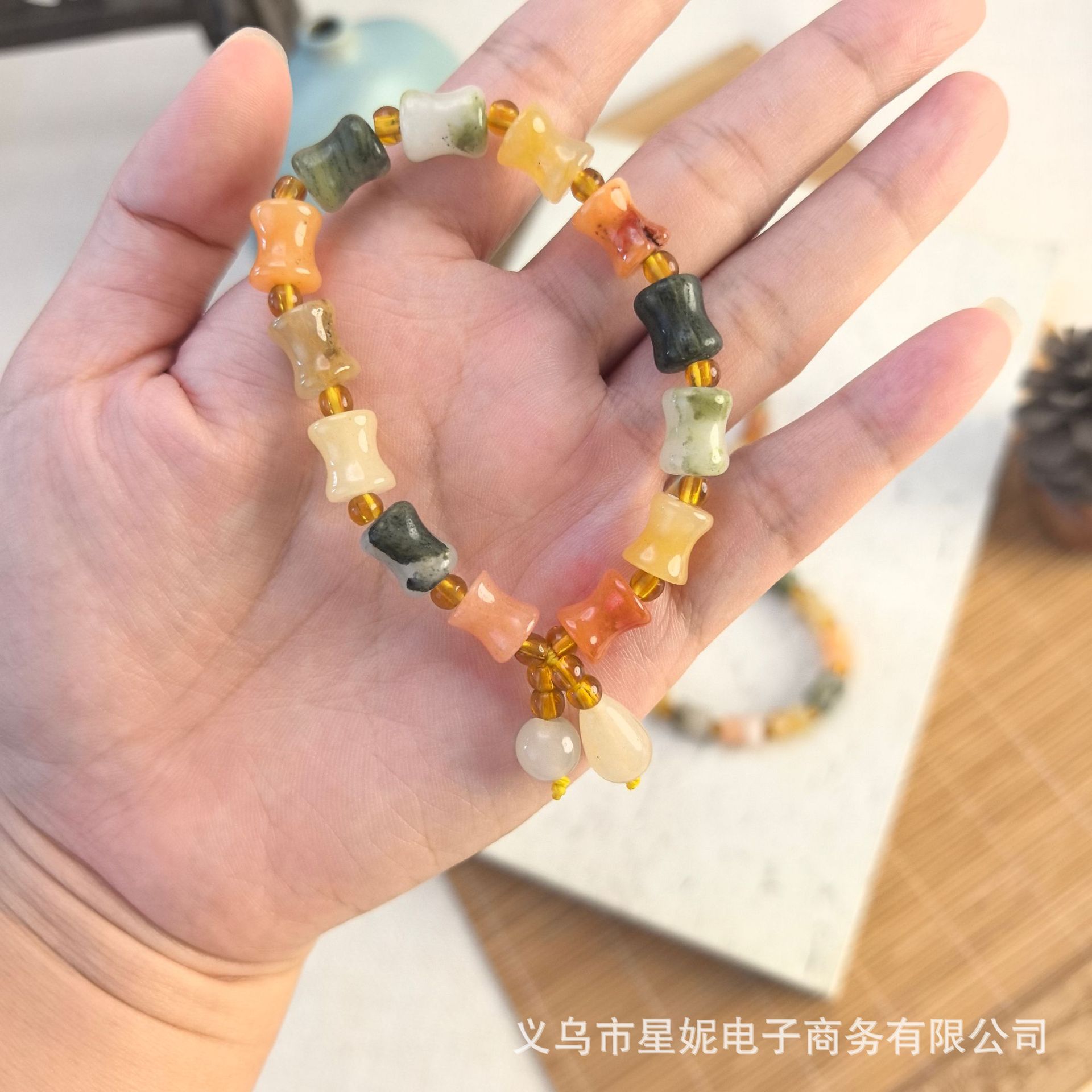 手链/手串/水晶手链/手绳红绳/沙金细节图