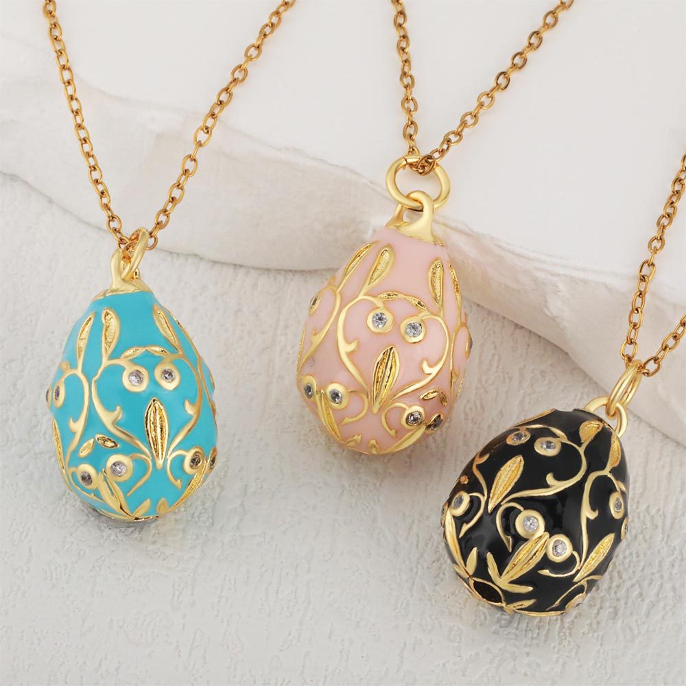 New cross-border personalized painted oil drip geometric creative pendant, high color retention copper-plated jewelry, elegant and versatile necklace full figure