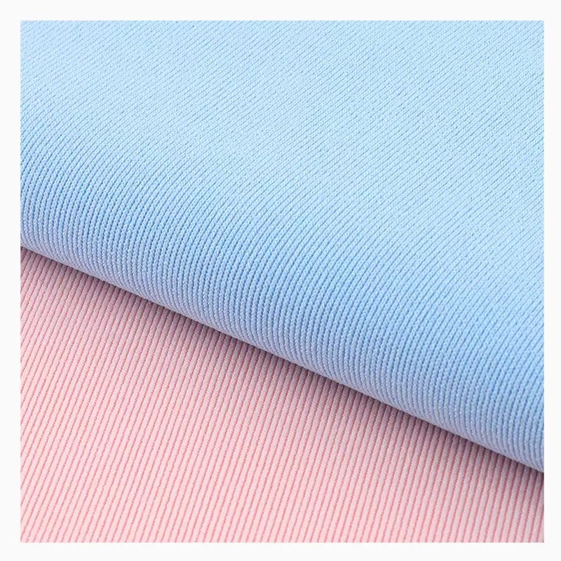 1*1 ribbed polyester pit knitted fabric vest base layer dress fashion fabric in stock source manufacturer Item Picture