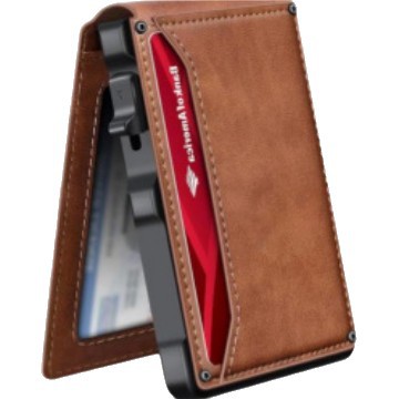 Factory direct delivery: Large-capacity aluminum alloy card box RFID men's wallet, popular women's magnetic document storage card case Item Picture