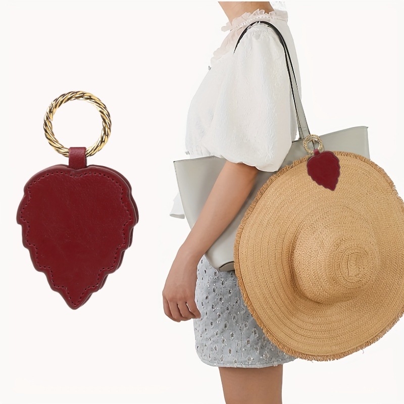 Leather magnet magnetic attraction travel sun hat clip, handbag hat clip, lifting backpack clip, magnet hat clip, straw hat clip Specification image