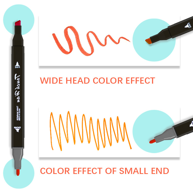 New student painting art supplies for 2023:36-color art marker pens, colored pens, children's double marker pens Specification image