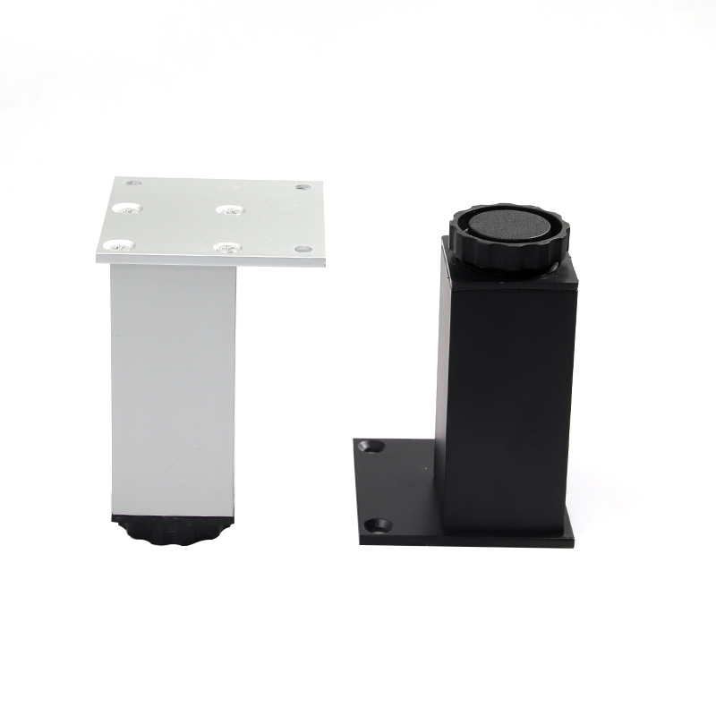 Adjustable furniture feet, square cabinet feet, aluminum alloy cabinet legs, support foot pads, adjustable cabinet legs, bathroom cabinet legs Item Picture