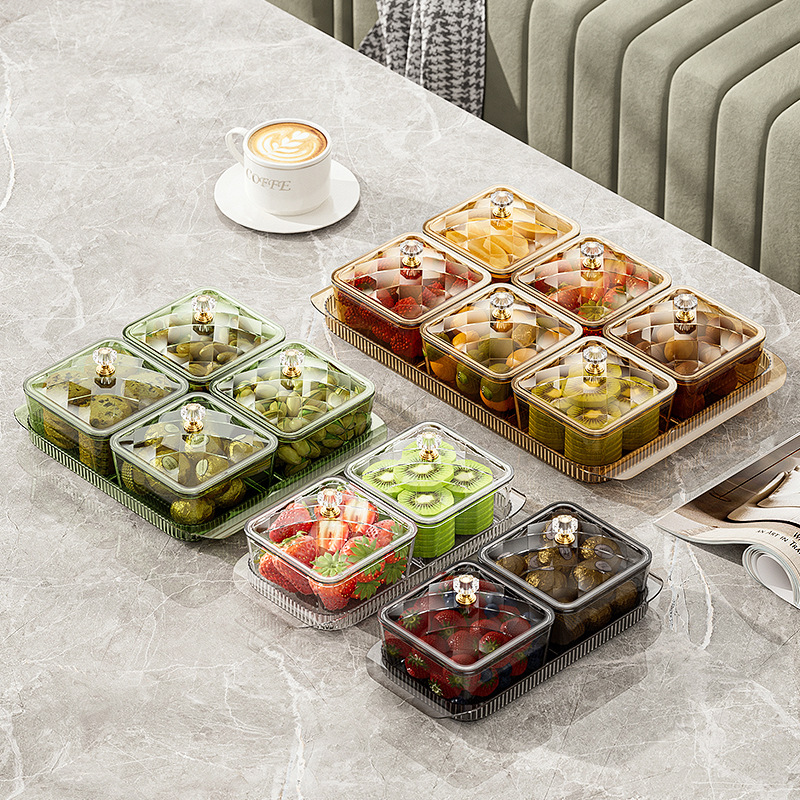 The new Chinese-style fruit plate is used in the living room coffee table to store dried fruits and melon seeds, candy plates, snacks and refreshments, and fruit plates Specification image