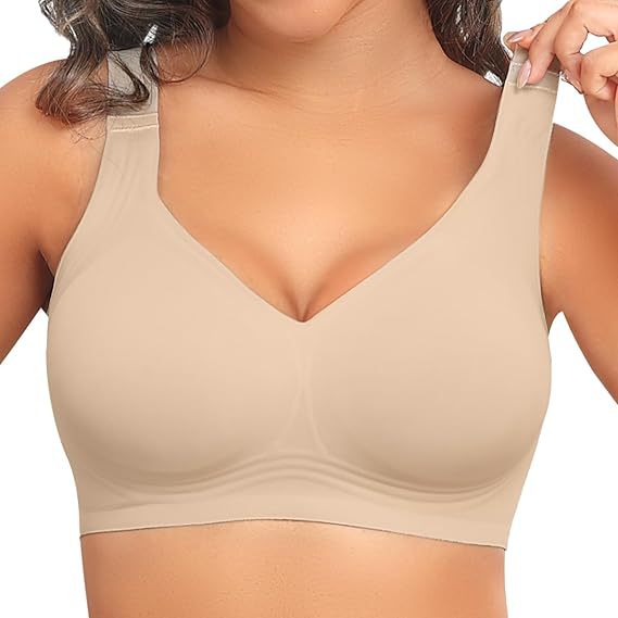 Amazon bestseller Xcutting cross-border European and American export women's large-sized, thin-cup, frameless bra comfort underwear