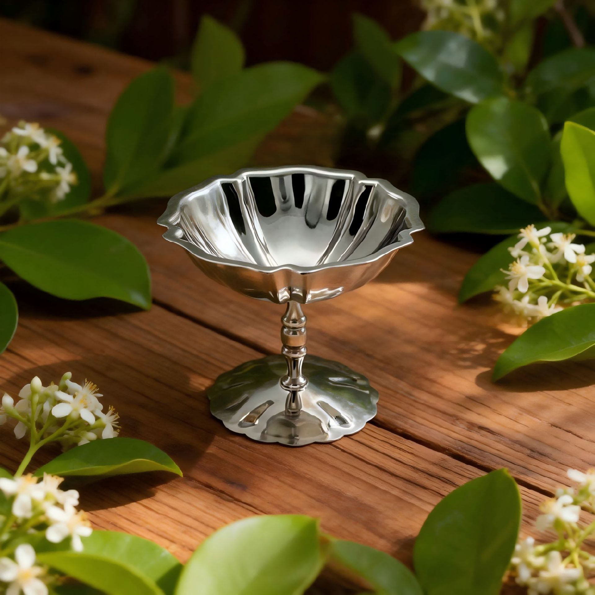 Dessert cups, stainless steel snack bowls, pudding cups, snack plates, hotel ice cream and Popsicle cups, lotus fruit cups, high-legged high-end dessert bowls details Picture